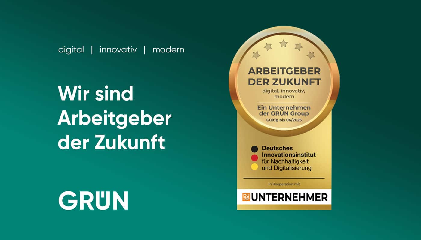 GRÜN Software Medien erhält Siegel „Arbeitgeber der Zukunft“