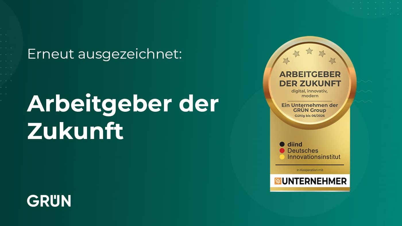 GRÜN Software Medien erneut als Arbeitgeber der Zukunft ausgezeichnet