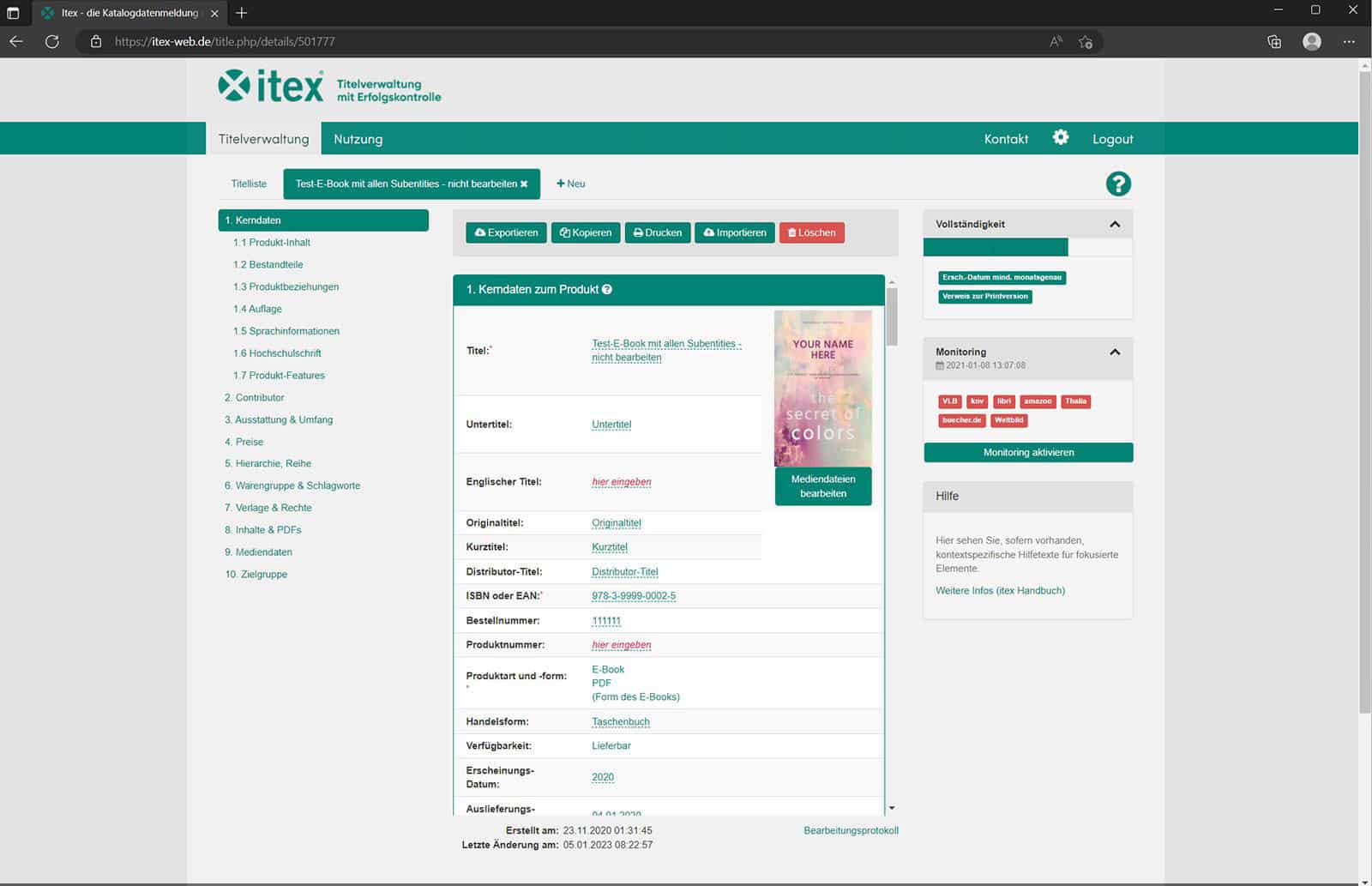 GRÜN itex - Die Metadaten-Plattform für Verlage